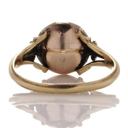 Antique Georgian 2.50ct Rose Cut Diamond Solitaire Engagement Ring in 15ct Gold, Late 18th century Circa 1790s