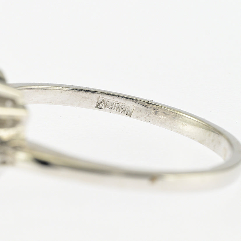 Vintage 1940s Old European Cut Diamond Toi et Moi Two Stone Crossover Engagement Ring, 1.51 carats