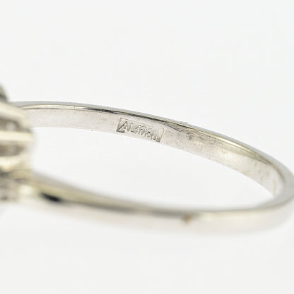 Vintage 1940s Old European Cut Diamond Toi et Moi Two Stone Crossover Engagement Ring, 1.51 carats