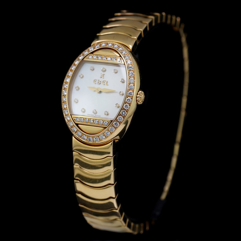 Ebel Satya 18ct Yellow Gold Watch with Diamonds and Mother-of-Pearl Dial