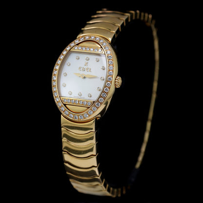 Ebel Satya 18ct Yellow Gold Watch with Diamonds and Mother-of-Pearl Dial