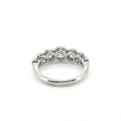 Seven Stone Diamond Ring in Platinum, 2.30 carats