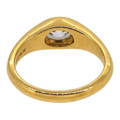 Oval diamond ring 1.05 carats, 18 carat yellow gold