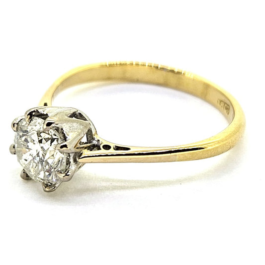1ct Diamond Solitaire Engagement Ring in 18ct Gold