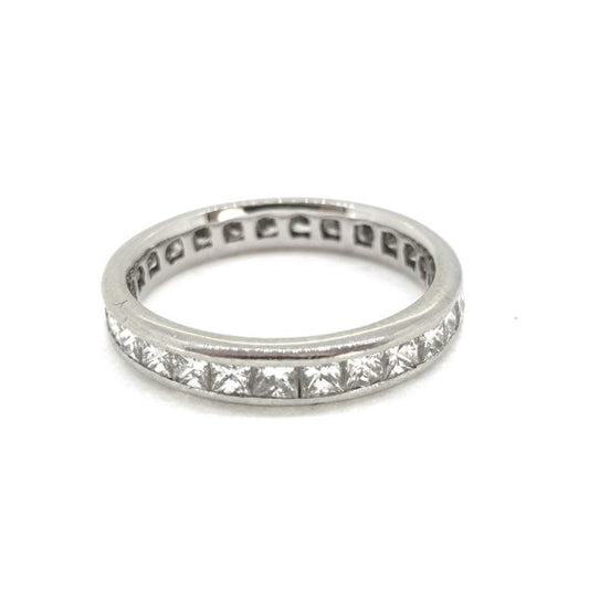 Princess Cut Diamond Full Eternity Band Ring, 1.90 carats H colour