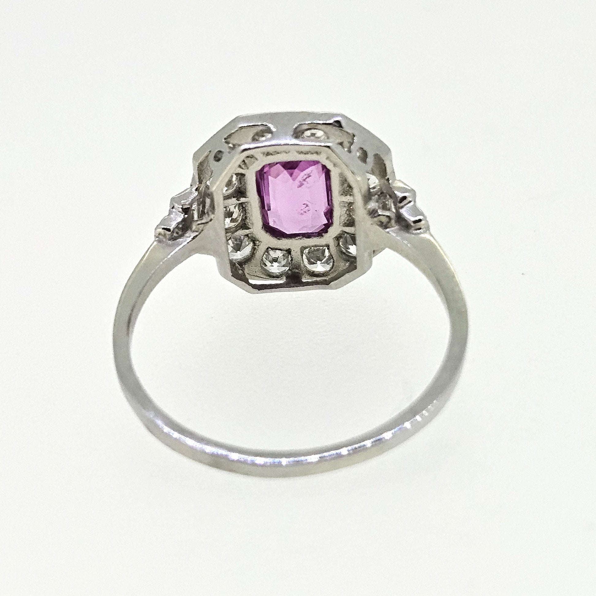 Pink Sapphire and Diamond Cluster Ring Ps1.00 D.75