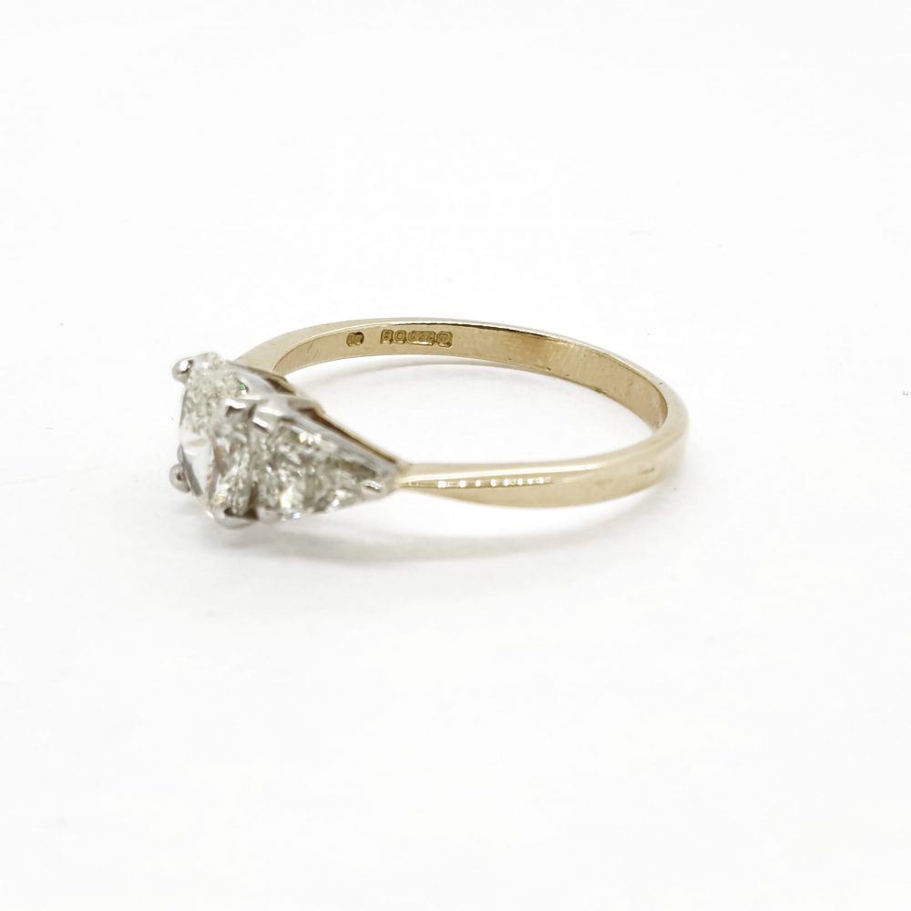 Vintage Oval and Trillion Diamond Trilogy Ring
