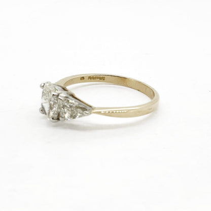 Vintage Oval and Trillion Diamond Trilogy Ring