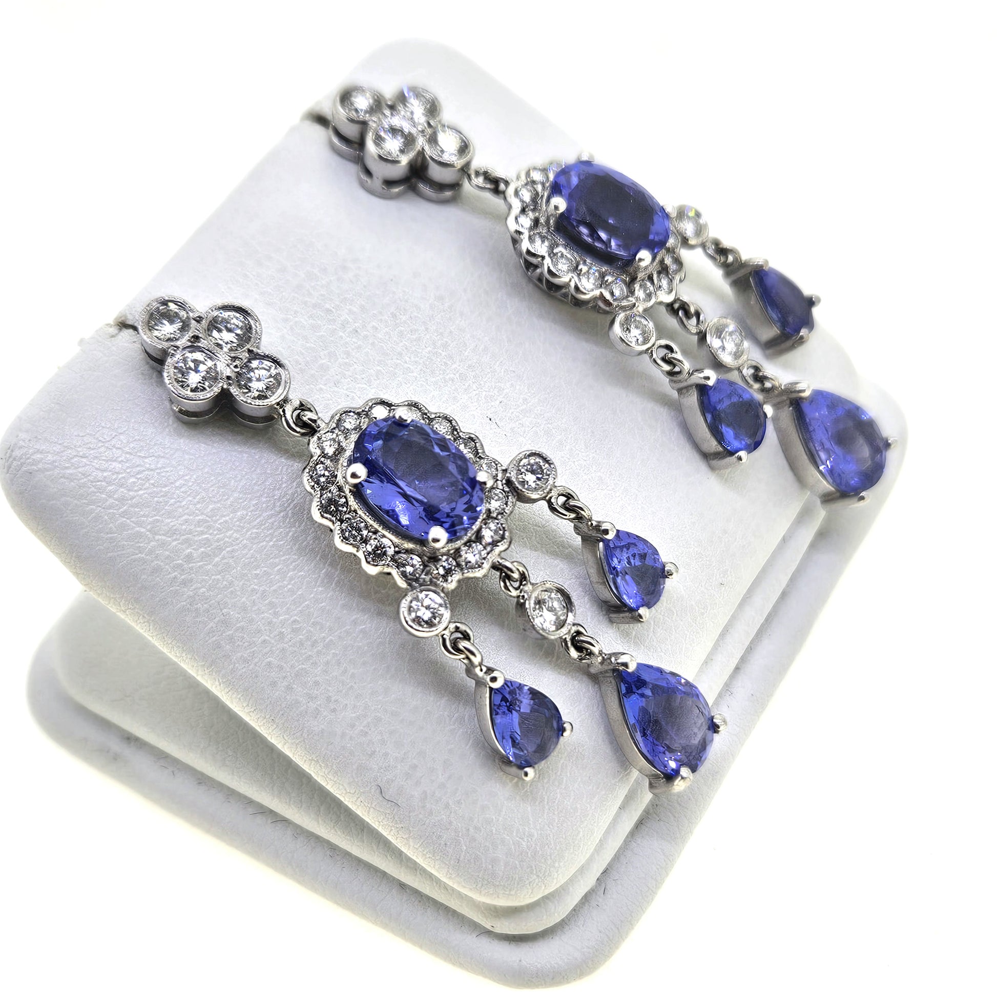 Tanzanite and Diamond earrings 
