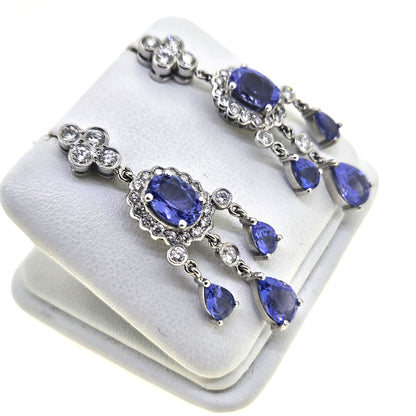 Tanzanite and Diamond earrings 