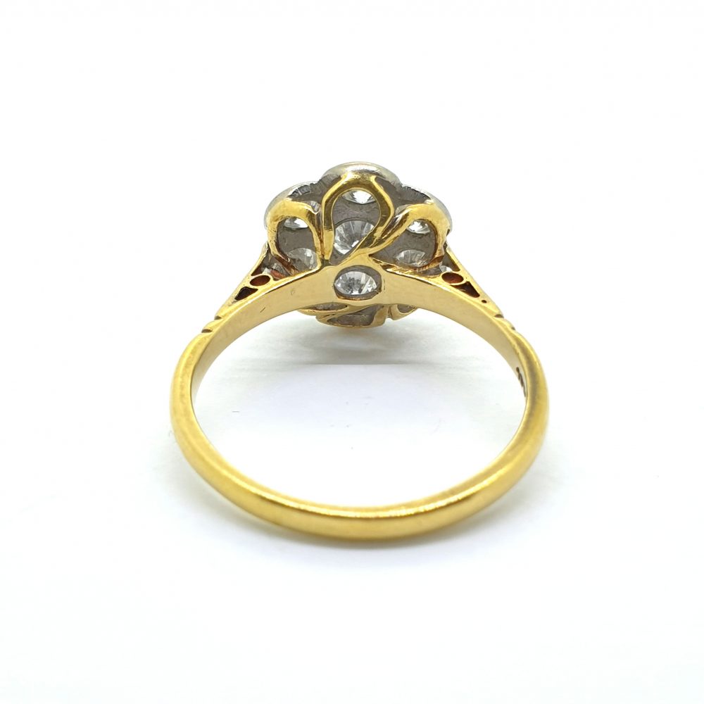 Vintage 1ct Diamond Daisy Cluster Ring