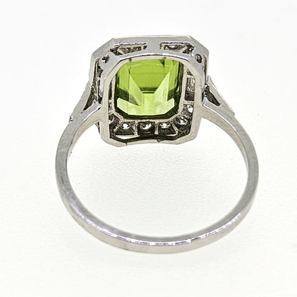 Peridot and Diamond Cluster Ring P2.50 D.50