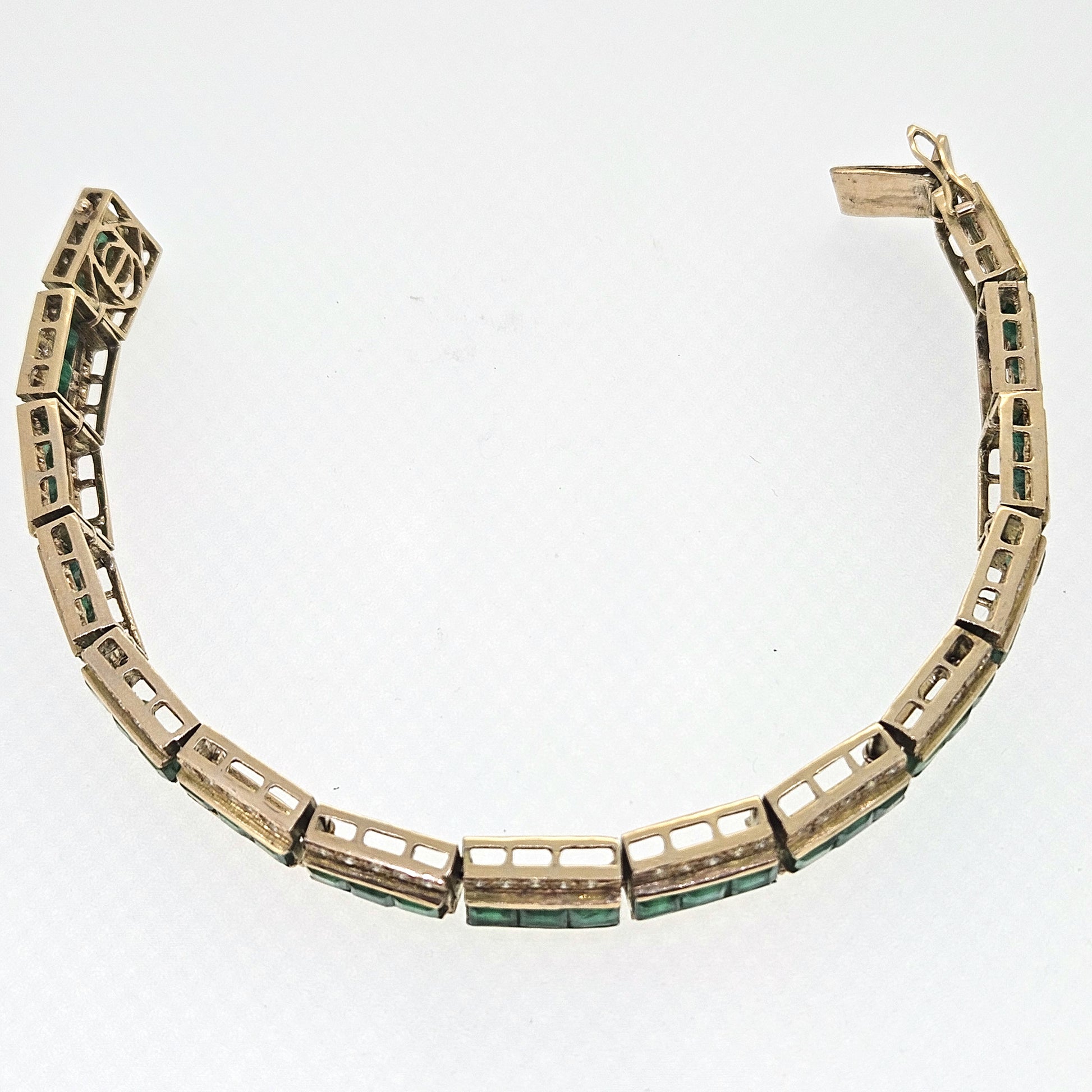 Emerald and Diamond Bracelet Emerald Est. 9.0cts  Diamond Est 3.0 cts