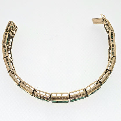 Emerald and Diamond Bracelet Emerald Est. 9.0cts  Diamond Est 3.0 cts