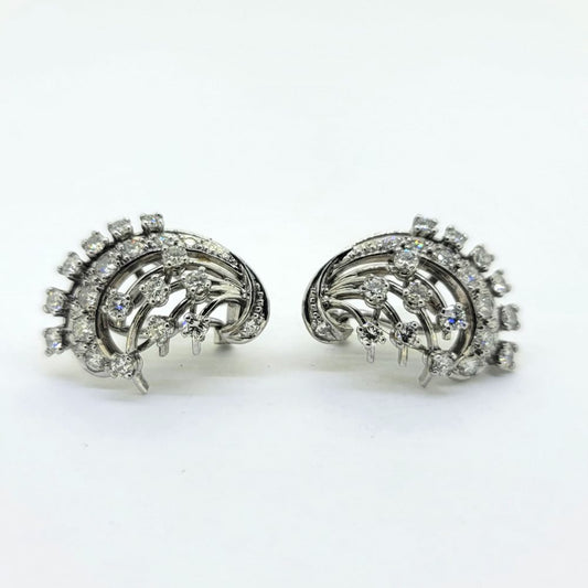 Pair of Diamond Spray Earrings