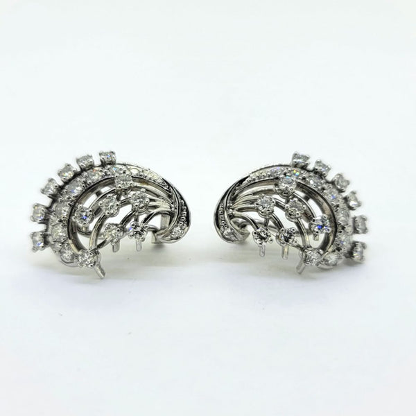 Pair of Diamond Spray Earrings