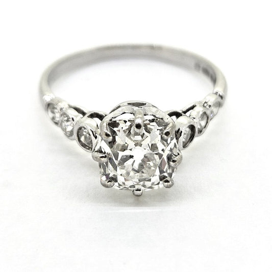 1.70ct Old Cut Diamond Solitaire Engagement Ring
