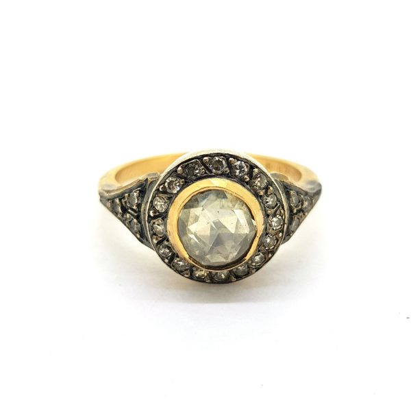 Antique Rose Cut Diamond Cluster Ring