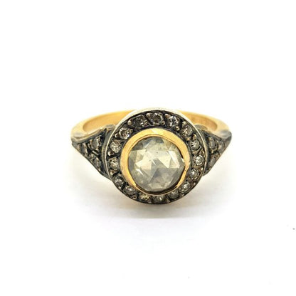 Antique Rose Cut Diamond Cluster Ring