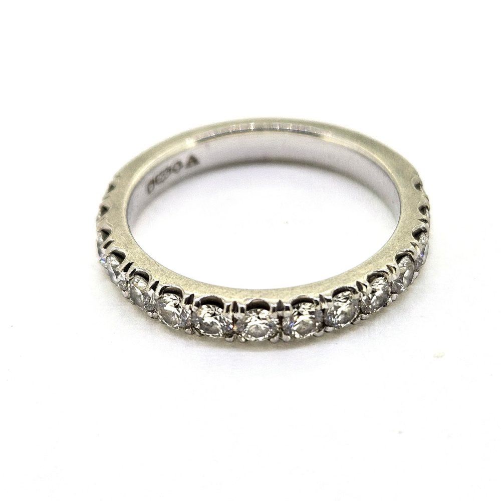 Diamond Half Eternity Band Ring in Platinum
