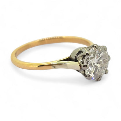 Single Stone 1.5ct Diamond Solitaire Engagement Ring in 18ct Yellow Gold