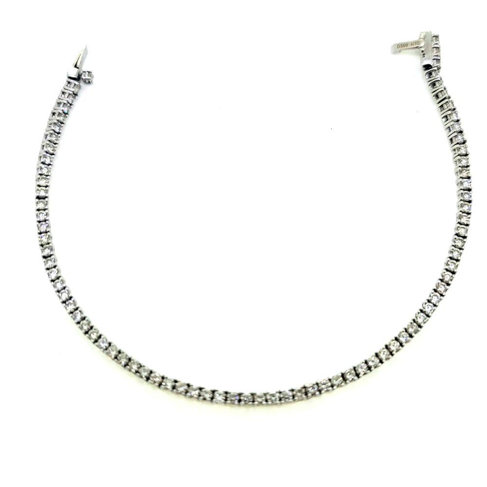 Vintage 3ct Diamond Line Tennis Bracelet in 18ct White Gold