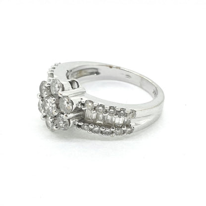 1.50ct Diamond Daisy Cluster Dress Ring in 14ct white gold