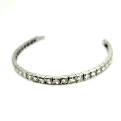 7ct Diamond Line Bracelet in 18ct White Gold