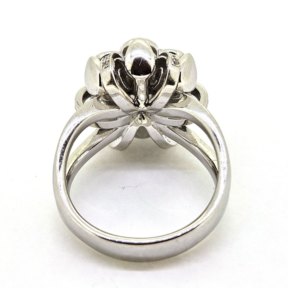 Contemporary 1ct Diamond Flower Cluster Dress Ring