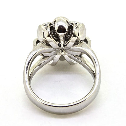 Contemporary 1ct Diamond Flower Cluster Dress Ring