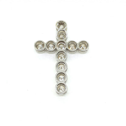 4.46ct Diamond Cross Pendant in 18ct White Gold