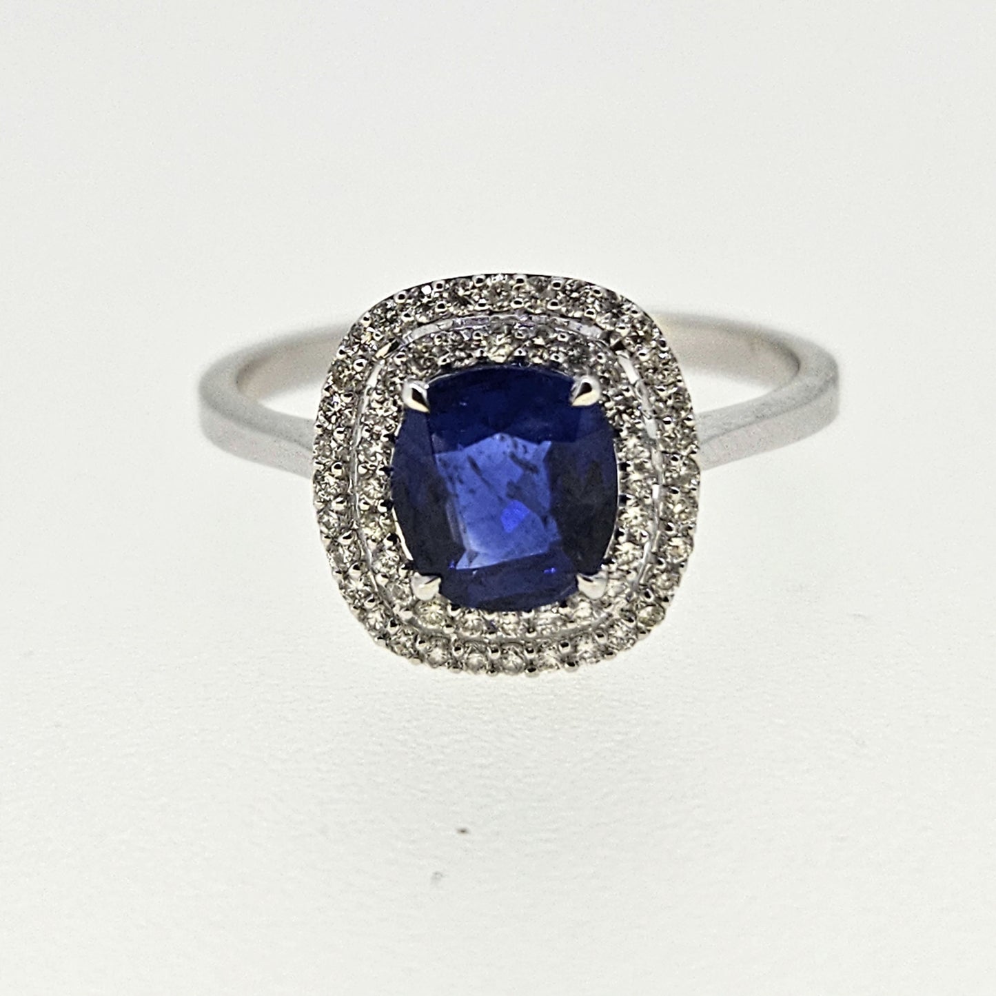 Sapphire and Diamond Cluster Ring S1.21 D.28 18ct