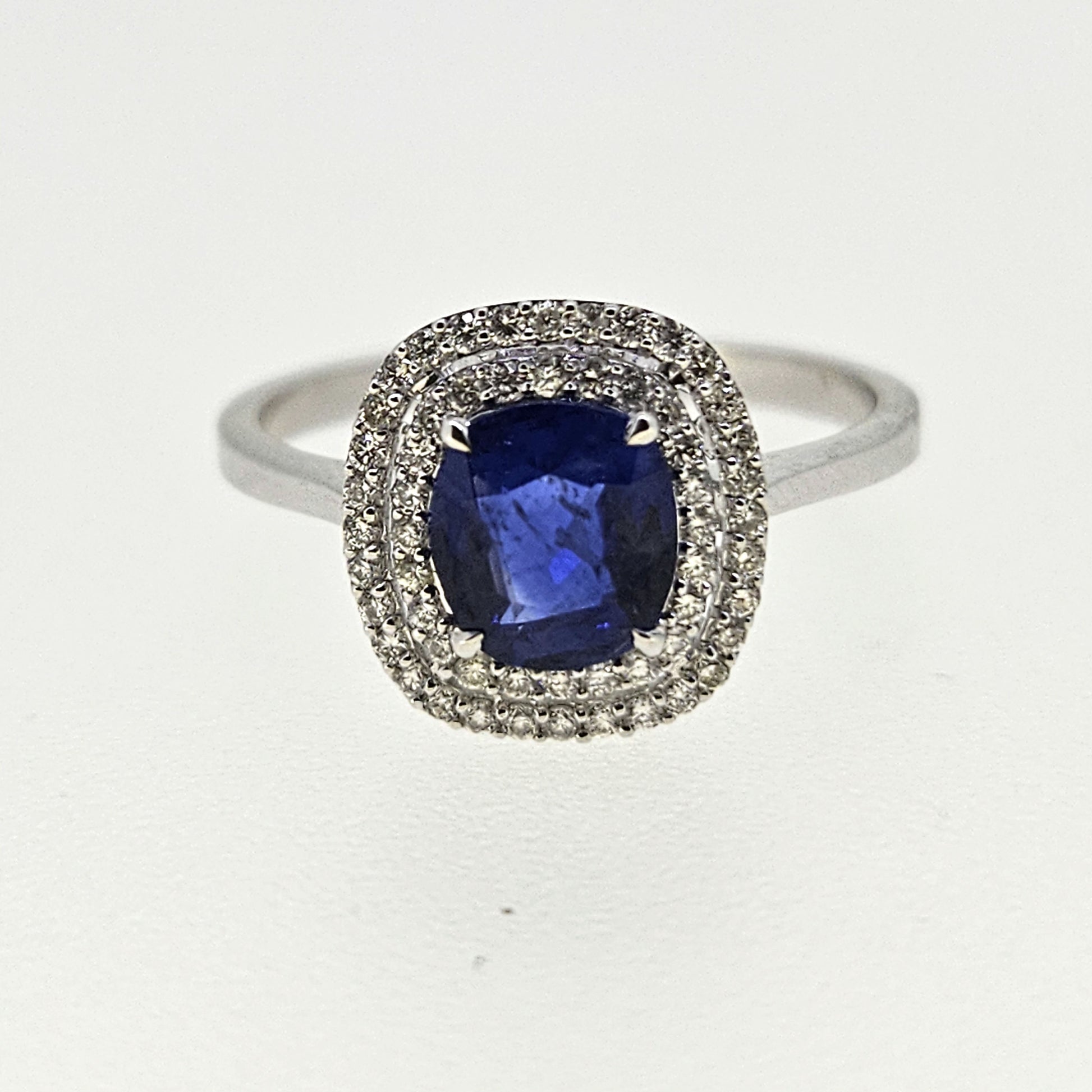 Sapphire and Diamond Cluster Ring S1.21 D.28 18ct