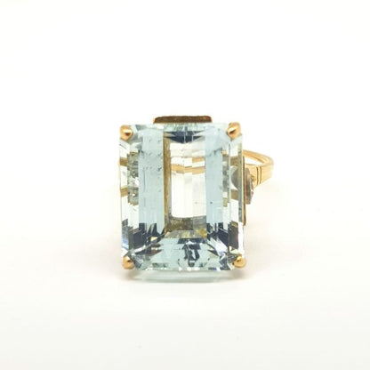19.59ct Aquamarine and Diamond Cocktail Ring