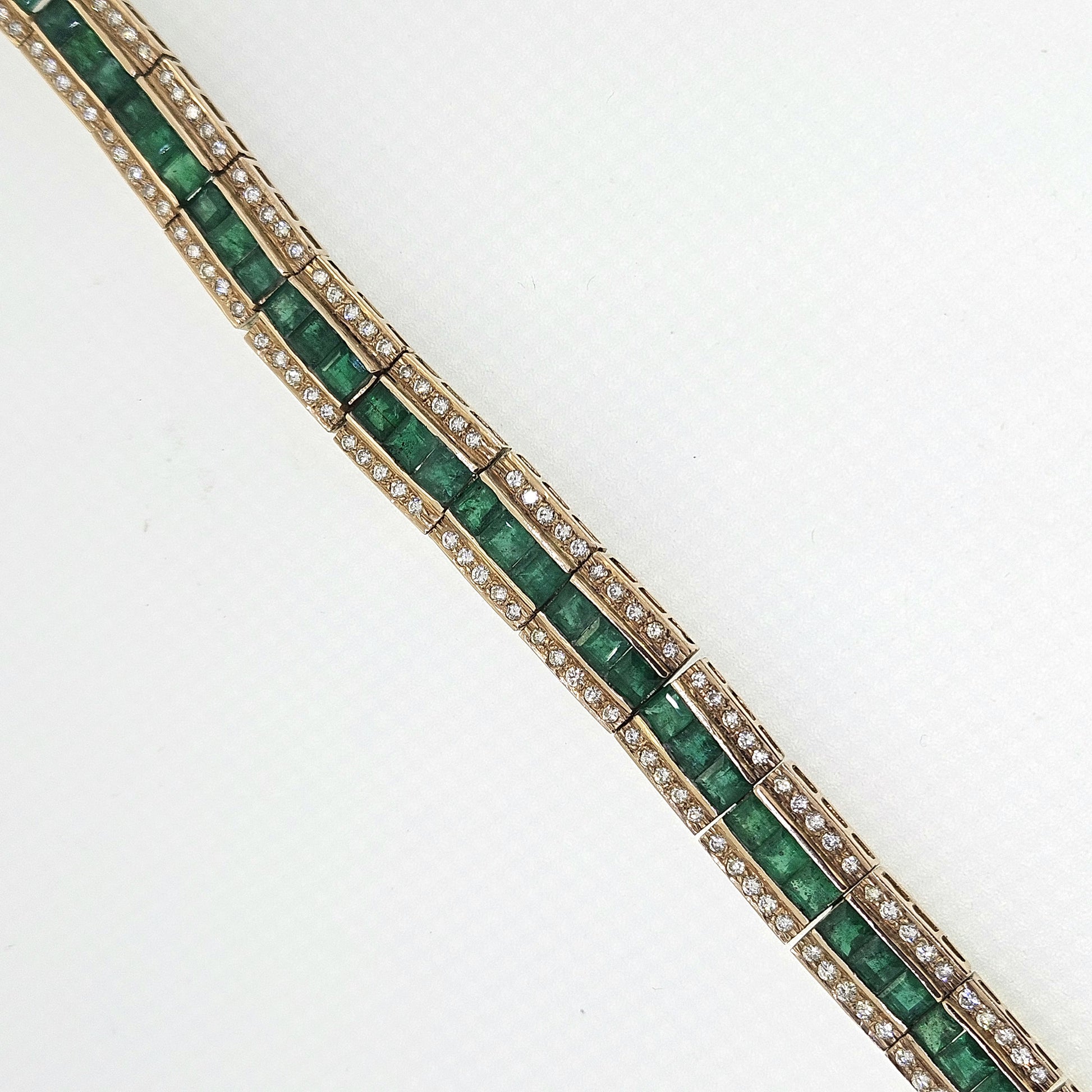 Emerald and Diamond Bracelet Emerald Est. 9.0cts  Diamond Est 3.0 cts