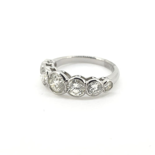 Seven Stone Diamond Ring in Platinum, 2.30 carats