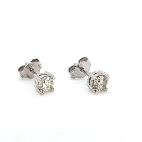 0.65ct Diamond Stud Earrings in 18ct White Gold