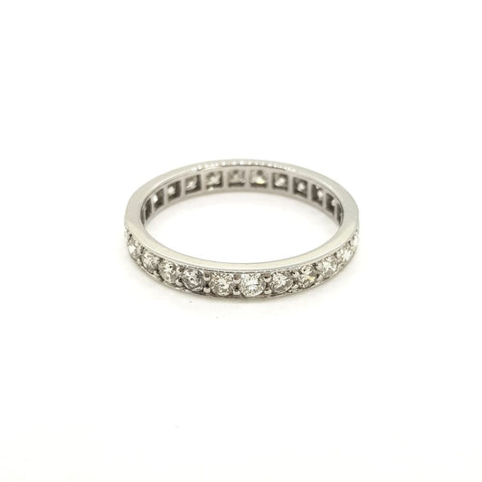 Platinum and Diamond Full Eternity Band Ring, 1 carat total