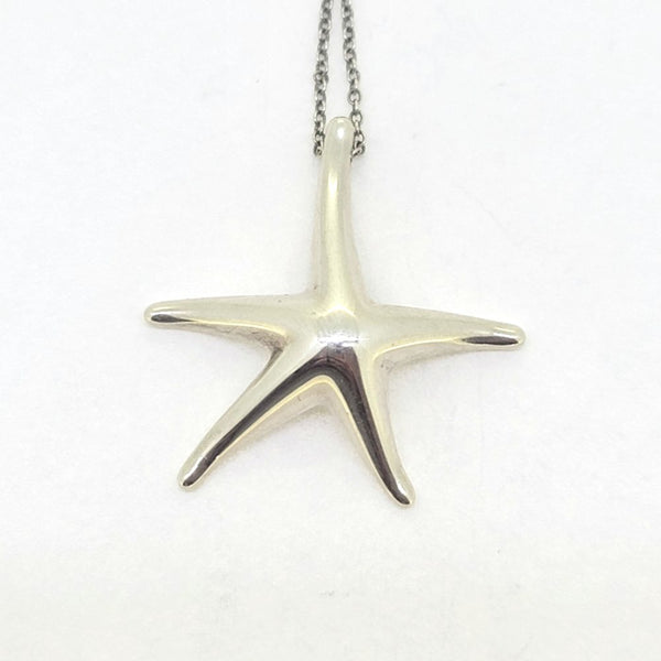 Tiffany and Co Silver Starfish Pendant with Chain by Elsa Peretti