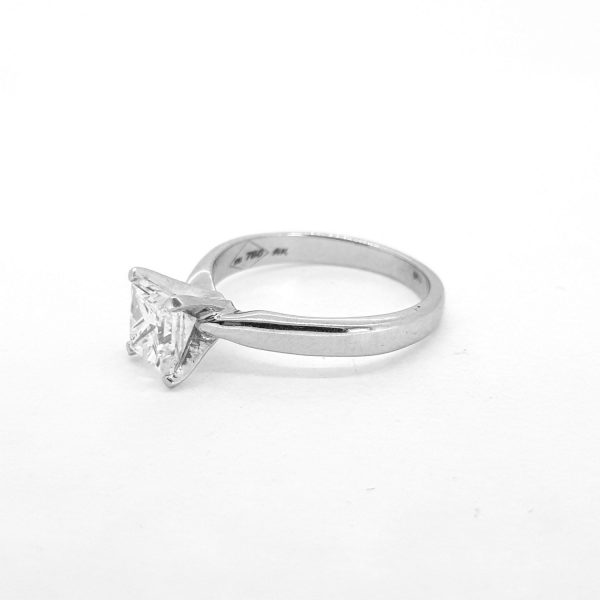 Princess Cut Diamond Solitaire Engagement Ring, VS clarity I colour