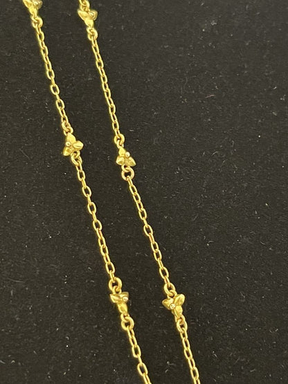 Arts and Crafts Natural Sapphire, Pink Topaz and Pearl Pendant Necklace