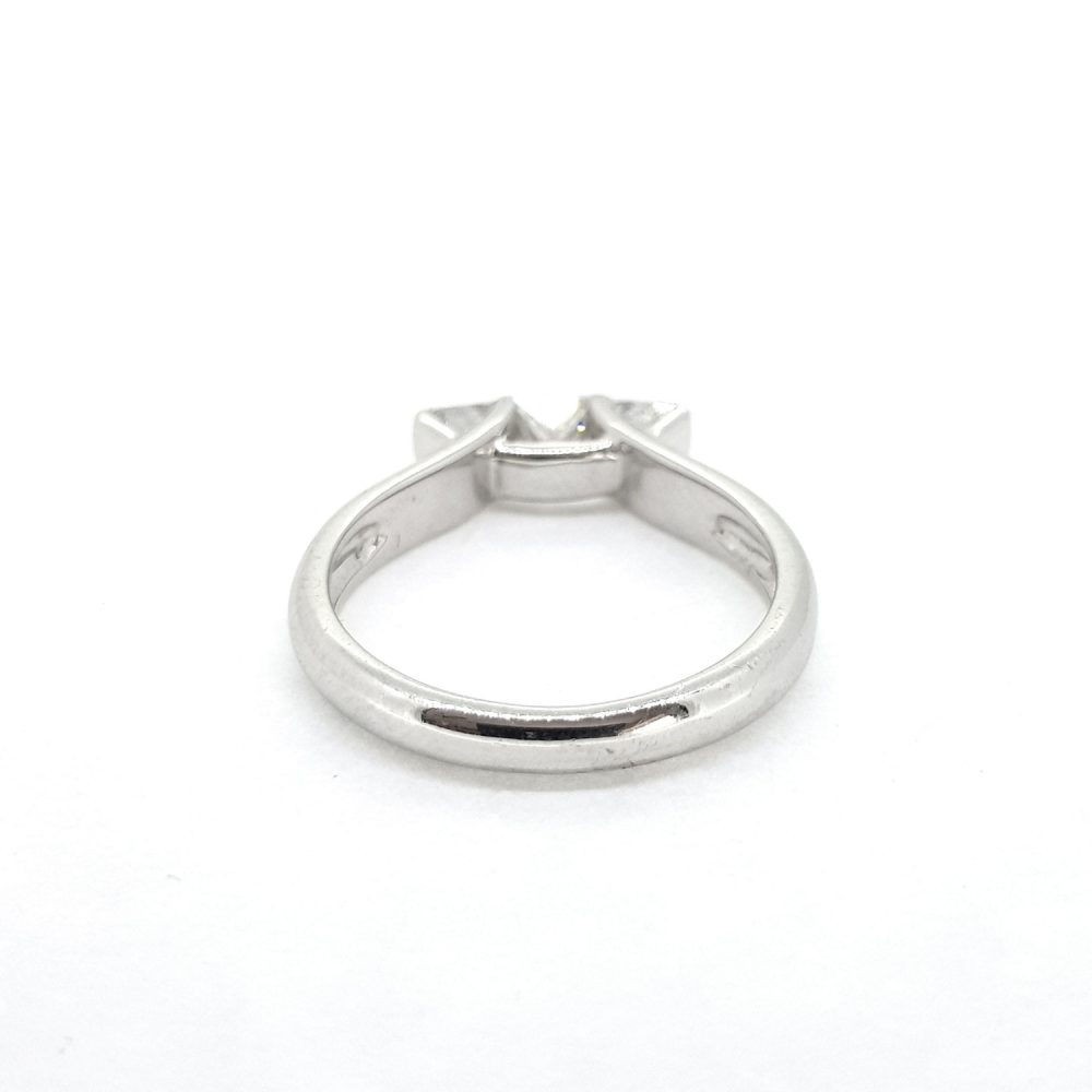 Princess Cut Diamond Three Stone Engagement Ring, 0.48 carat total