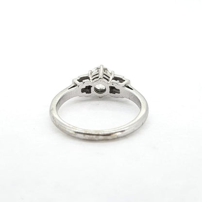 0.70ct Diamond Solitaire Ring with Baguette Shoulders