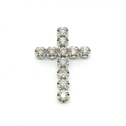 4.46ct Diamond Cross Pendant in 18ct White Gold