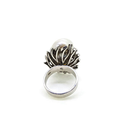 Contemporary South Sea Pearl and Diamond Dress Ring