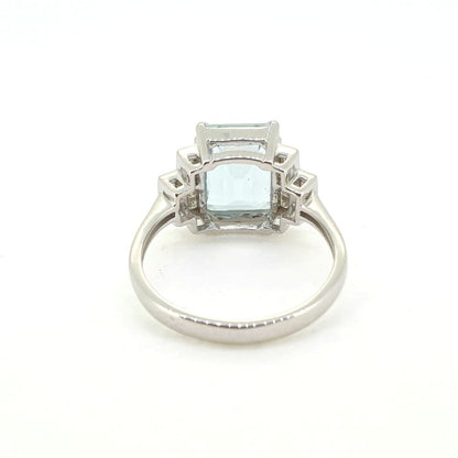 2.98ct Aquamarine and Diamond Dress Ring