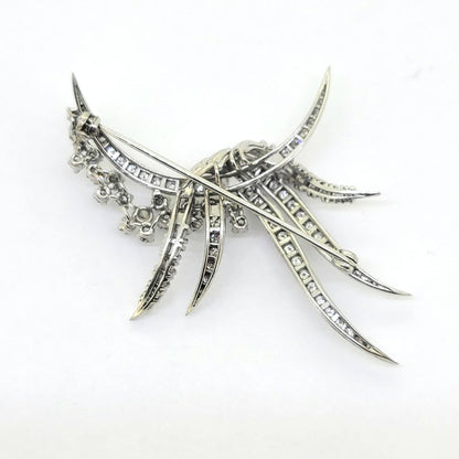 Vintage 2.50ct Diamond Spray Brooch