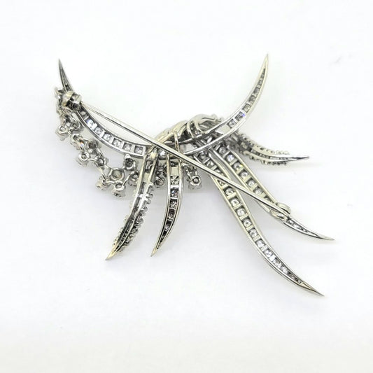 Vintage 2.50ct Diamond Spray Brooch