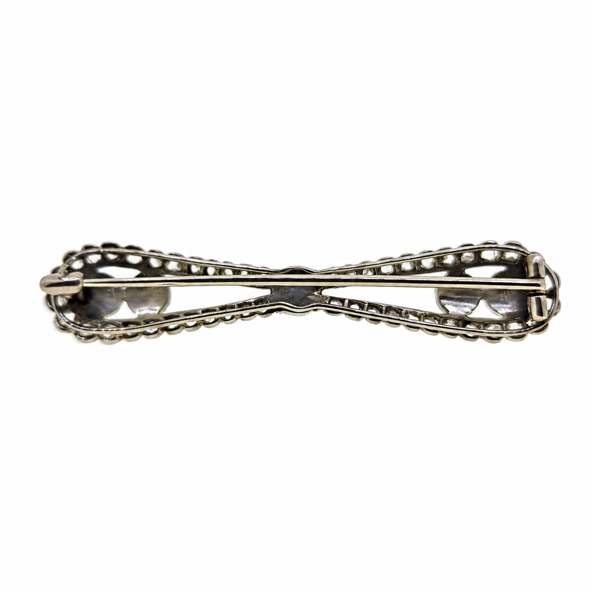 Pearl and Diamond Bar Brooch