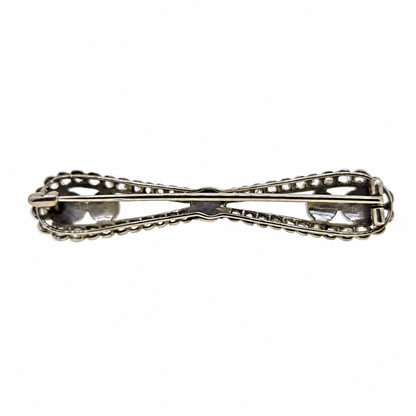 Pearl and Diamond Bar Brooch